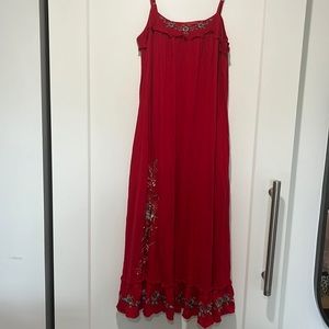 Xs. Like new condition red slip dress